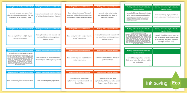 Lanyard Sized End of KS1 Writing Expectations Cards - End of KS1 ...