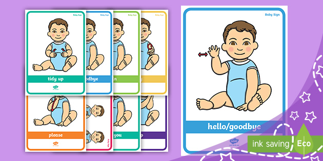 Baby Sign Language Australia Printable Chart Posters Eylf