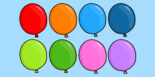 Editable Birthday Balloons