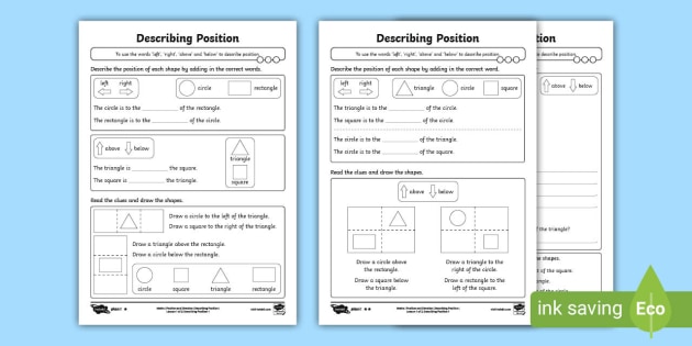 describing-position-maths-activity-sheets