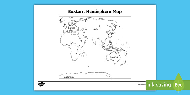 Eastern Hemisphere Outline Map With Countries Free! - Eastern Hemisphere Outline Map - Classroom Resources - Ks1