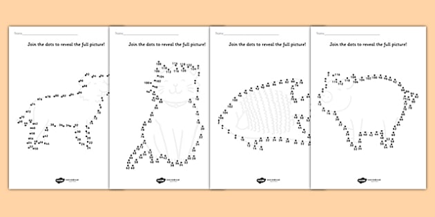 Counting in 2s Dot to Dot Sheets Animals - count, numeracy, maths