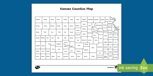 Printable Kansas County Map Printable Free Templates