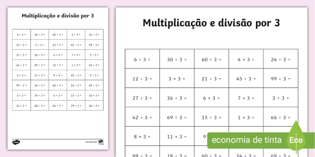 FREE! - Atividades de Matemática para o 3º Ano do Ensino Fundamental