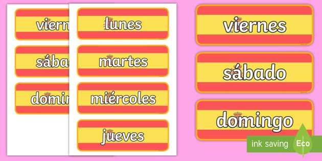 Wednesday miercoles English to Spanish Stickers