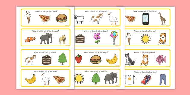 Right and Left Cards (teacher made)