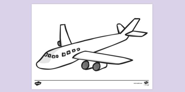 FREE! - Colouring Page of Jet Plane | Colouring Sheets