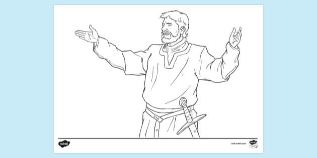 King Malcolm Colouring Sheet | Colouring Sheets