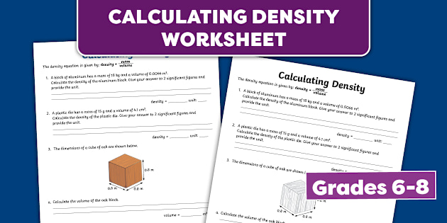 Density Practice Problems