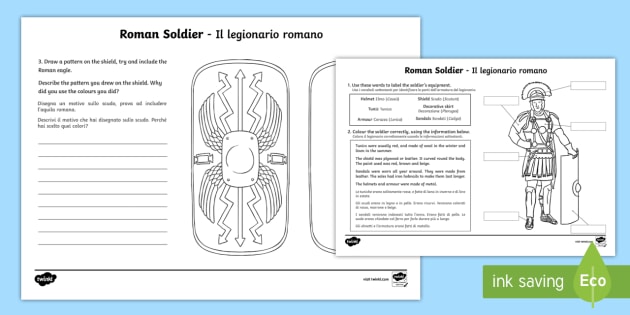 Roman Soldiers Worksheet / Worksheet Worksheet / Worksheet English/Italian