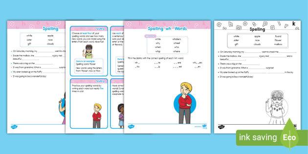 Primary Spelling Activity Sheets - Grades K-3 (teacher made)