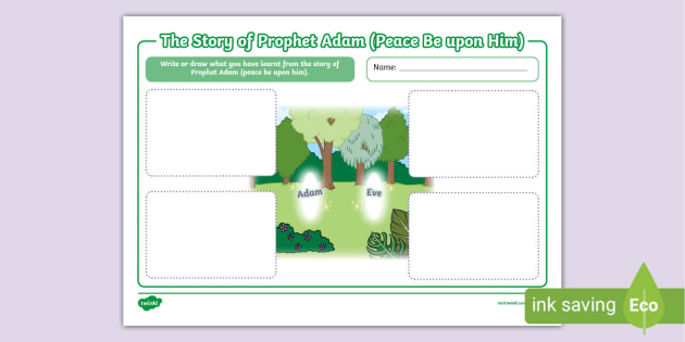 The Story of Prophet Adam Mind Map (teacher made)