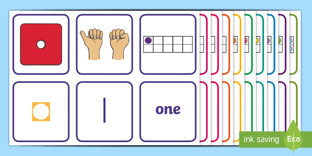 Numbers To 10 Matching Game