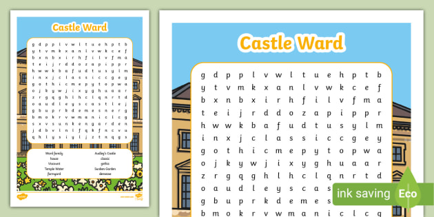 Castle Ward Word Search (Teacher-Made)