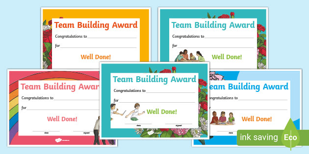 Team Building Award Certificates - Printable Resource Pack
