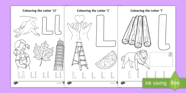 Letter L Colouring Pages Teacher Made