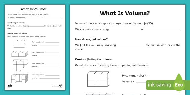 Cube Length Worksheet / Worksheet (Teacher-Made) - Twinkl