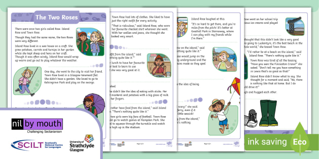 The Two Roses Differentiated Reading Comprehension The Two Roses Differentiated Reading Comprehension