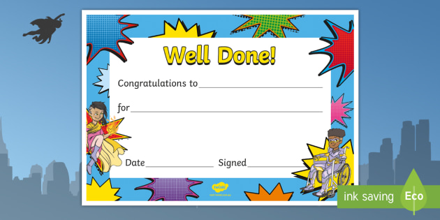 Superhero Certificates - Superhero Award | Twinkl - Twinkl