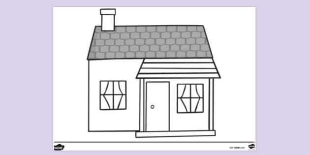 Dorothy's House Colouring Sheet - Worksheets - Twinkl