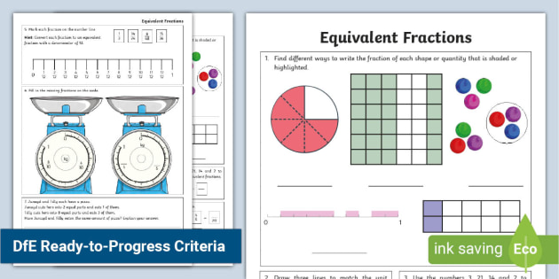 👉 Equivalent Fractions Activity Sheet