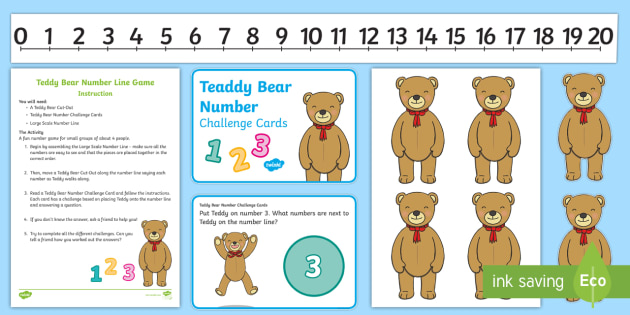 Teddy Bear Number Line Game Teacher Made
