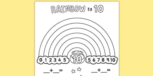 Ways To Make 10 Rainbow Worksheet