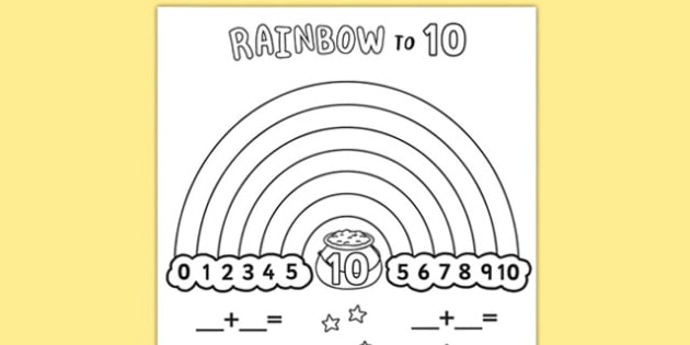 Rainbow Facts Maths Worksheet Foundation To Year 2