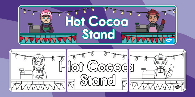 Hot Cocoa Stand Dramatic Play Banner Teacher Made