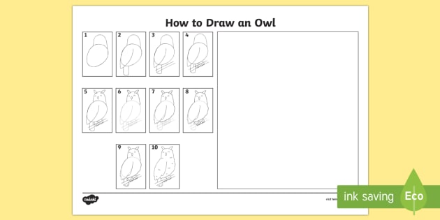 How To Draw An Owl Primary Resources Teacher Made