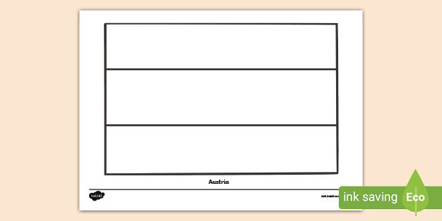 Austria Flag Colouring Sheet - KS1 - KS2 - Euro 2020