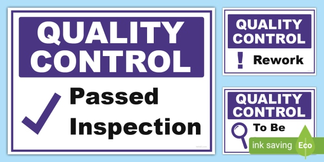 FREE! - Quality Control Signage Posters (teacher made)