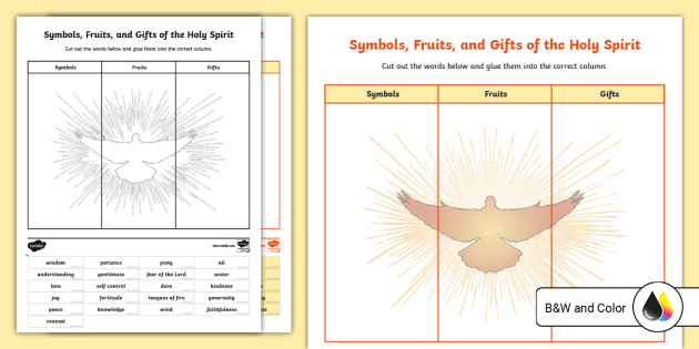 Catholic Holy Spirit Activity Sheets