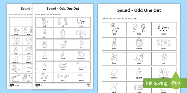 Sounds Odd One Out Differentiated Worksheet Worksheet