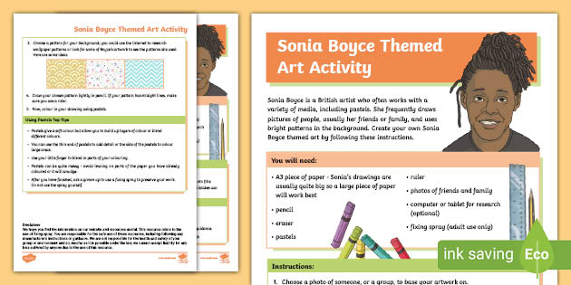 Sonia Boyce KS2 Art Activity (teacher made)