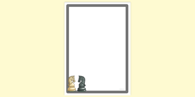 FREE! - King Chess Piece Page Border (Teacher-Made) - Twinkl