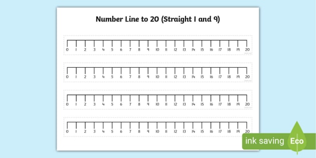 👉 Number Line To 20 (straight 1 And 9) (teacher Made)