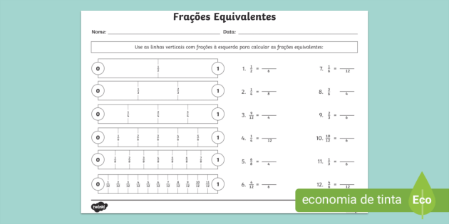 Fracções Equivalentes - Jogos Matemáticos