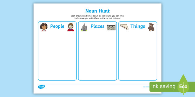 noun hunt worksheets ks1 literacy primary resources age 5 7