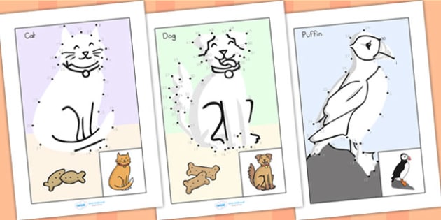 dot to dot animals pdf worksheets primary resources