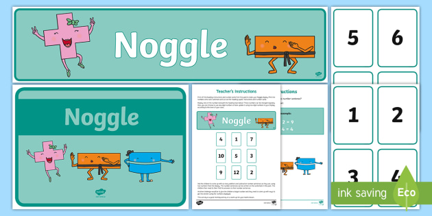 Simple Maths Sentences 'Noggle' Display Pack (teacher made)