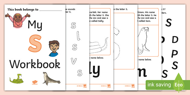 s' Words For Kids - Alphabet Workbook (Teacher-Made)
