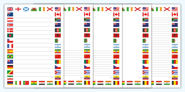 flags of the world page border