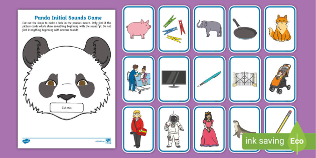 Panda Initial Sound Game: Letter p