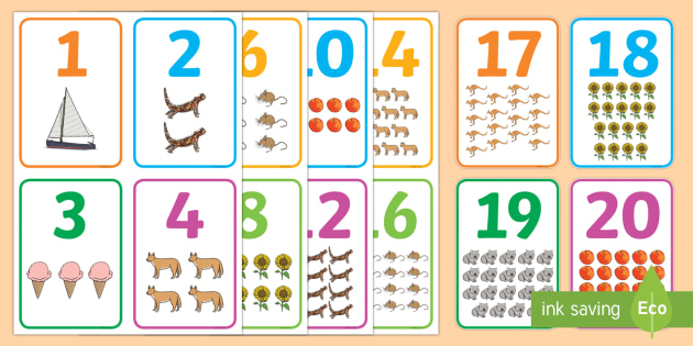 Number Picture Flashcards