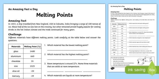 melting point experiment year 4