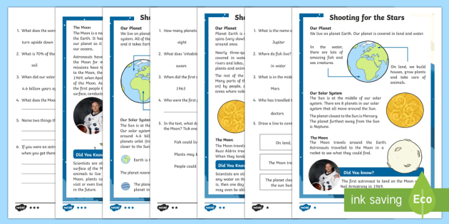 Ks1 Planets And The Solar System Differentiated Reading