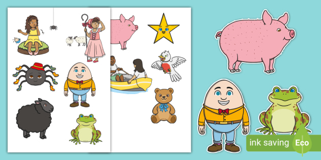 Nursery Rhyme Cut-Outs Twinkl