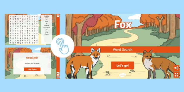 Interactive Fox Word Search Puzzle Interactive Fox Word Search Puzzle