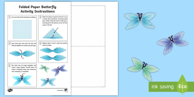 how to make paper butterfly step by step